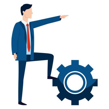 başarılı bir iş adamı avatar çizgi film