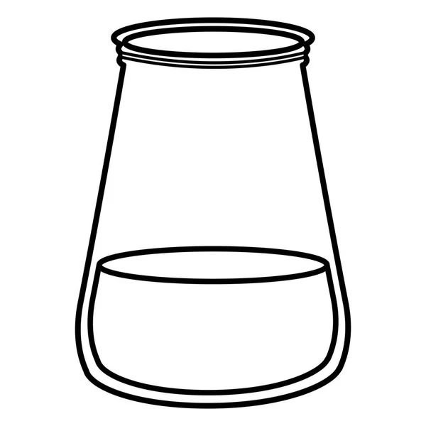 Mason jar glass with liquid — Stock Vector