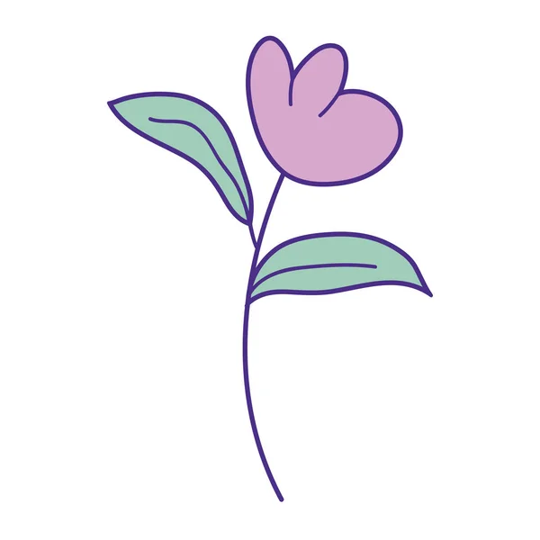 Cute kwiat wyciągnąć ikonę — Wektor stockowy