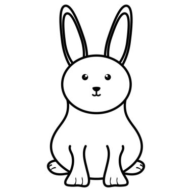 sevimli küçük tavşan karakter