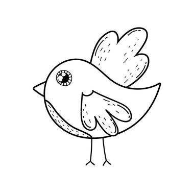 sevimli küçük kuş güzel karakter