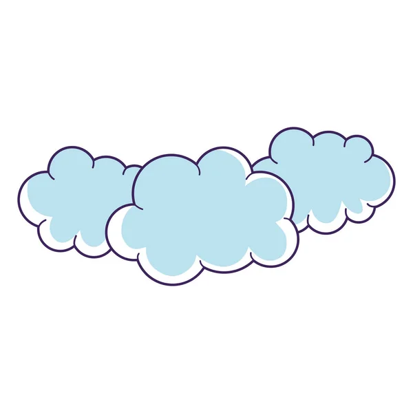 Cute fairytale clouds icon — Stock Vector