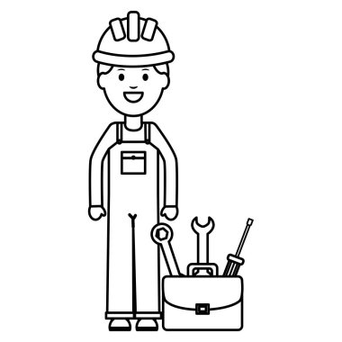 kask ve Toolbox ile kurucu işçisi