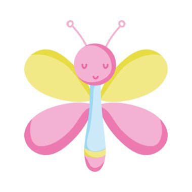 Sevimli kelebek Kawaii karakter