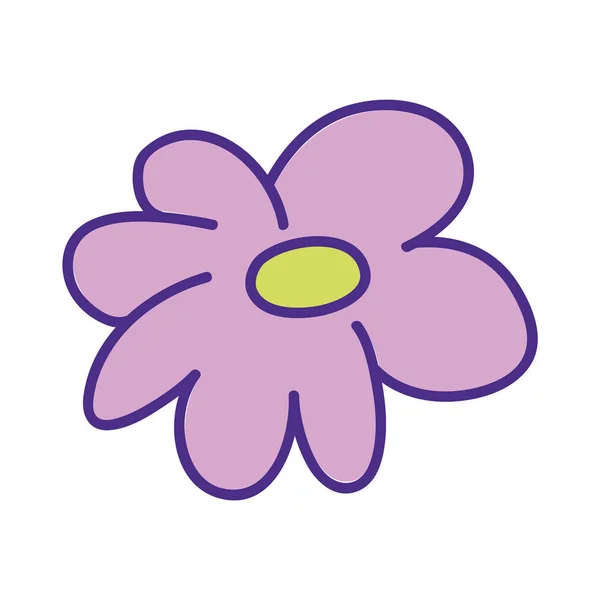 Lindo flor dibujado icono — Vector de stock