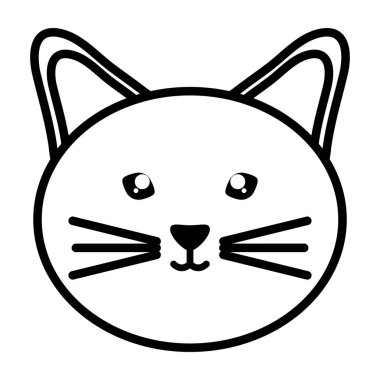 sevimli küçük kedi pet kafa karakteri