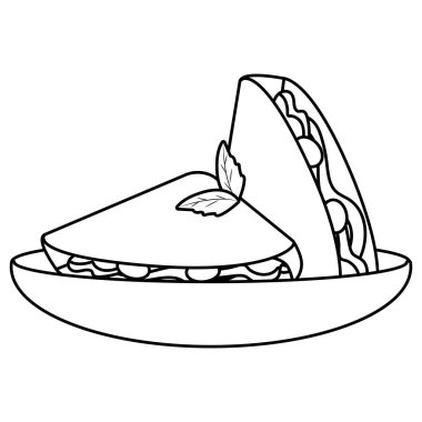 lezzetli Meksika yemeği çizgi film