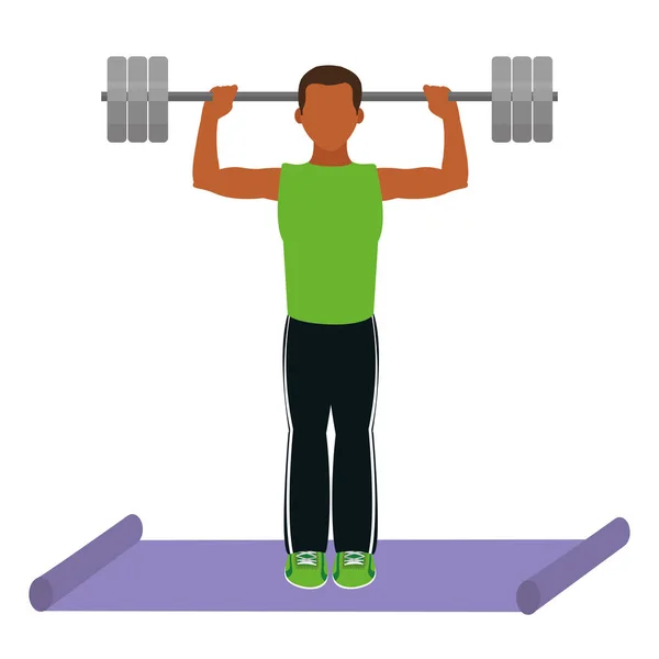 Fit man doing exercise — Stock Vector