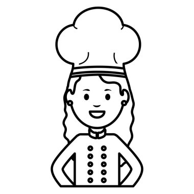 Genç kadın şef avatar karakter