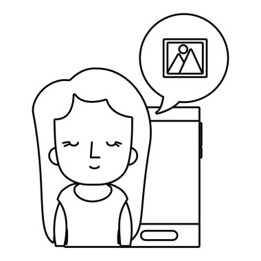 teknoloji smartphone çizgi film