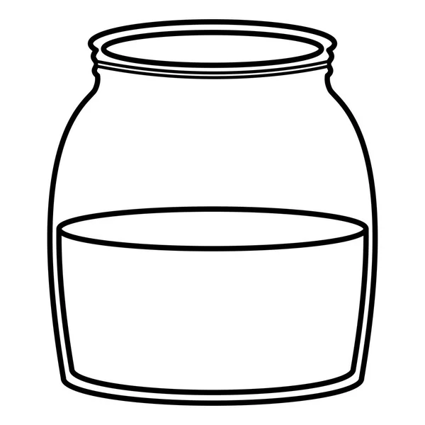 Mason jar glas met vloeistof — Stockvector