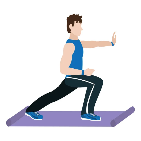 Fit man doing exercise — Stock Vector