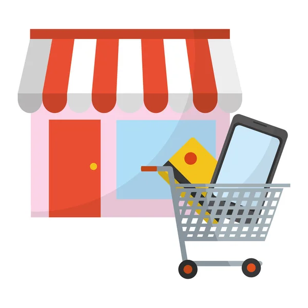 Compras y marketing online — Vector de stock