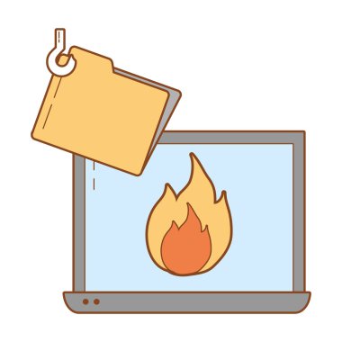 Güvenlik sistemi çizgi film