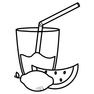 Cam taze mango ve karpuz suyu