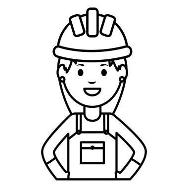 kadın Oluşturucusu işçisi kask ile