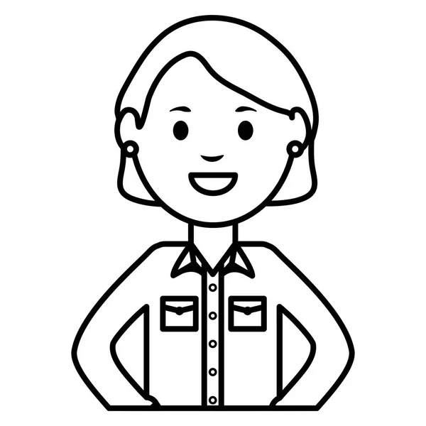 Fiatal nő avatar karakter — Stock Vector