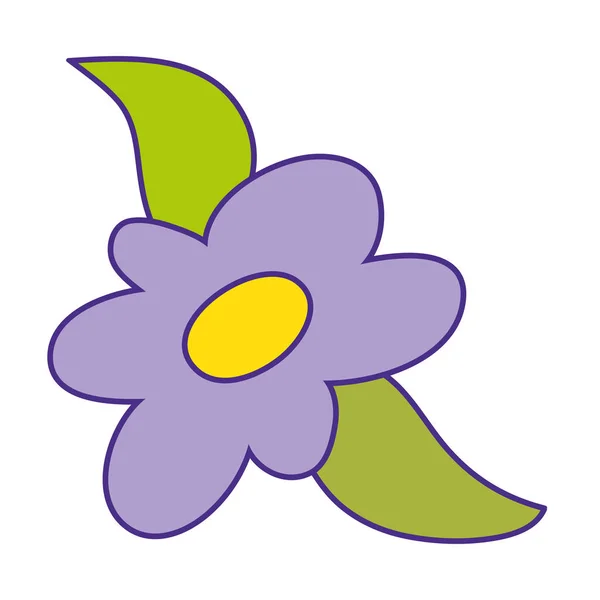 Lindo flor dibujado icono — Vector de stock