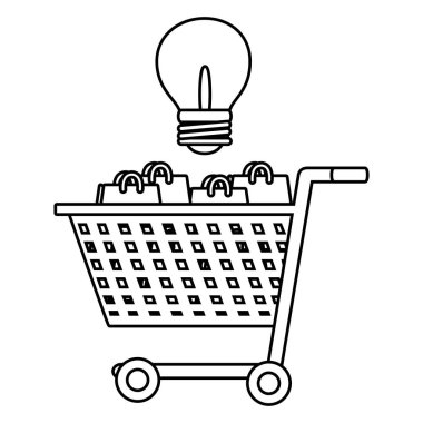 Siyah beyaz reklam ve online alışveriş