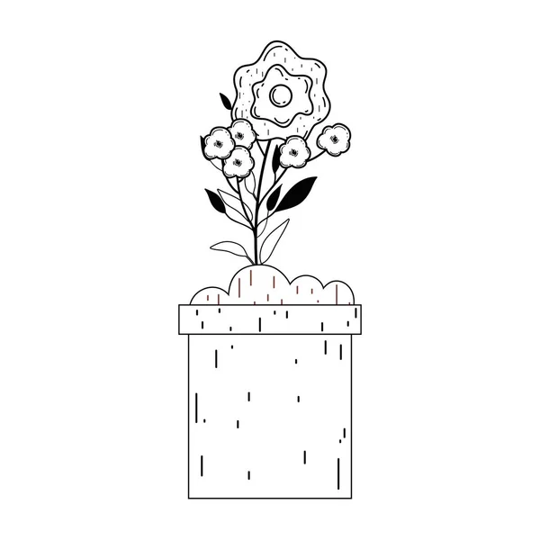Kwiaty w doniczce — Wektor stockowy