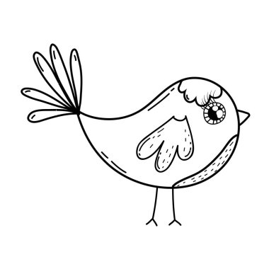 sevimli küçük kuş güzel karakter