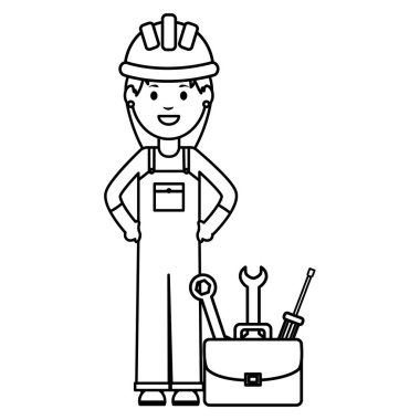 kask ve Toolbox ile kadın üreticisi işçi