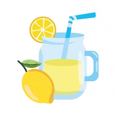 lezzetli taze meyve suyu çizgi film