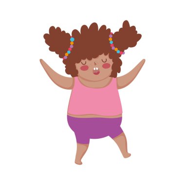 Küçük tombul kız karakter