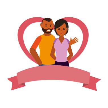 Genç çift çizgi film