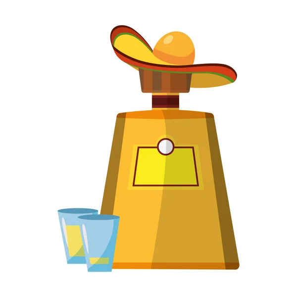 Kartun ikon mexican - Stok Vektor