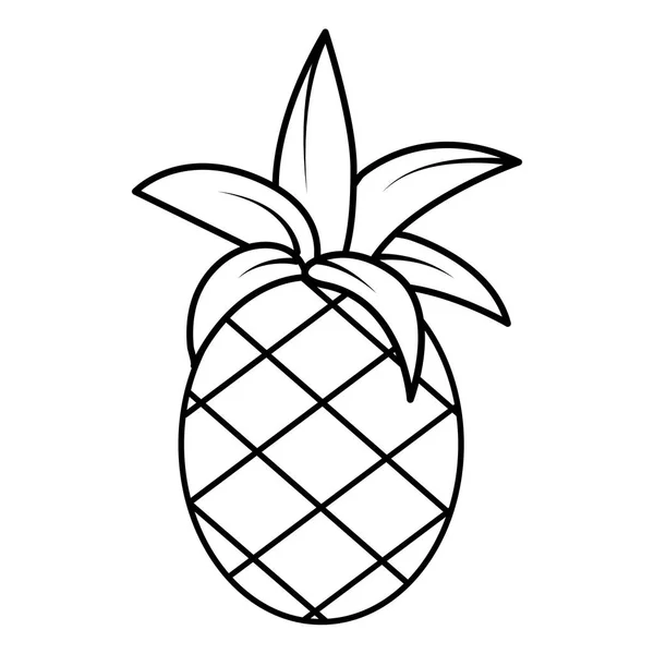 美味的菠萝卡通 — 图库矢量图片