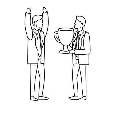 Exectuive işadamları avatar siyah beyaz