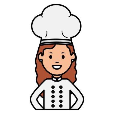 Genç kadın şef avatar karakter