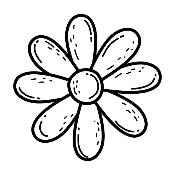 Χαριτωμένο λουλούδι που τράβηξε το εικονίδιο — Διανυσματικό Αρχείο