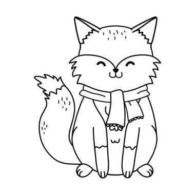 sevimli tilki ormanlık karakter