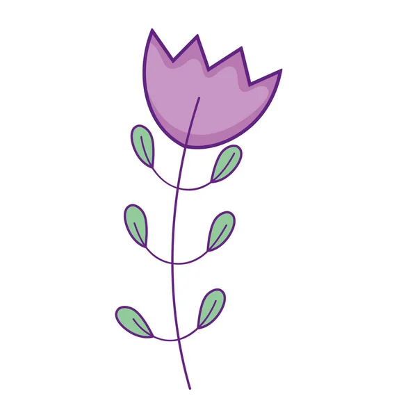 Cute kwiat wyciągnąć ikonę — Wektor stockowy