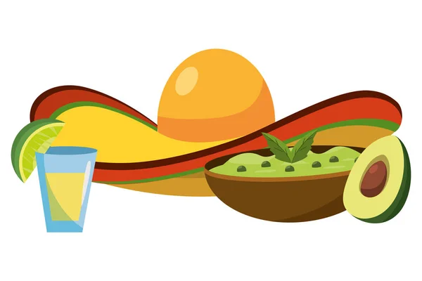 Deliciosa comida mexicana de dibujos animados — Vector de stock