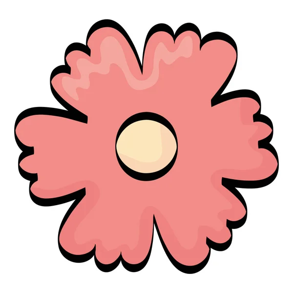 Hermoso icono decorativo flor — Vector de stock