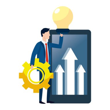 başarılı bir iş adamı avatar çizgi film