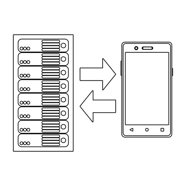 Tecnologia de computação cartoon — Vetor de Stock