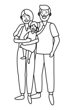 couple with child black and white
