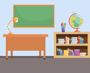 Okul Eğitim sınıf çizgi film