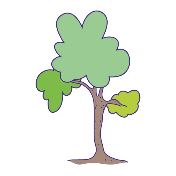 Ağaç bitki simge sevimli — Stok Vektör