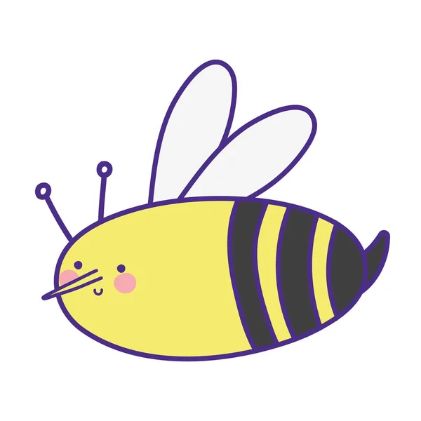 Söt och liten Bee — Stock vektor