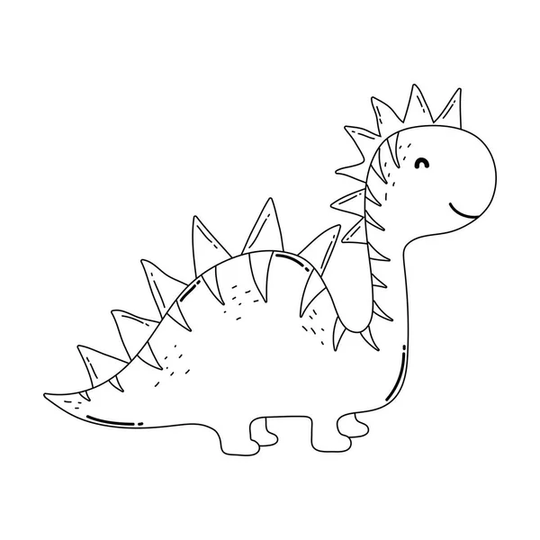 Ícone de personagem bonito apatosaurus — Vetor de Stock