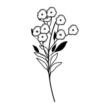 Leafs deseni ile sevimli çiçek