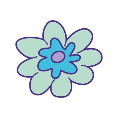 Sevimli çiçek çizilmiş simgesi