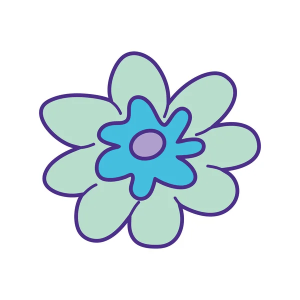 Lindo flor dibujado icono — Vector de stock