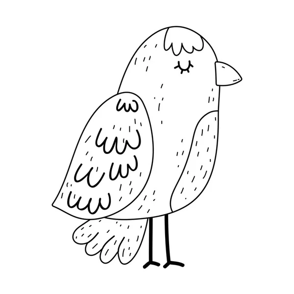 Belo pássaro ícone animal —  Vetores de Stock