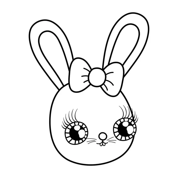 Niedlichen Kaninchen Mädchen Valentinstag — Stockvektor